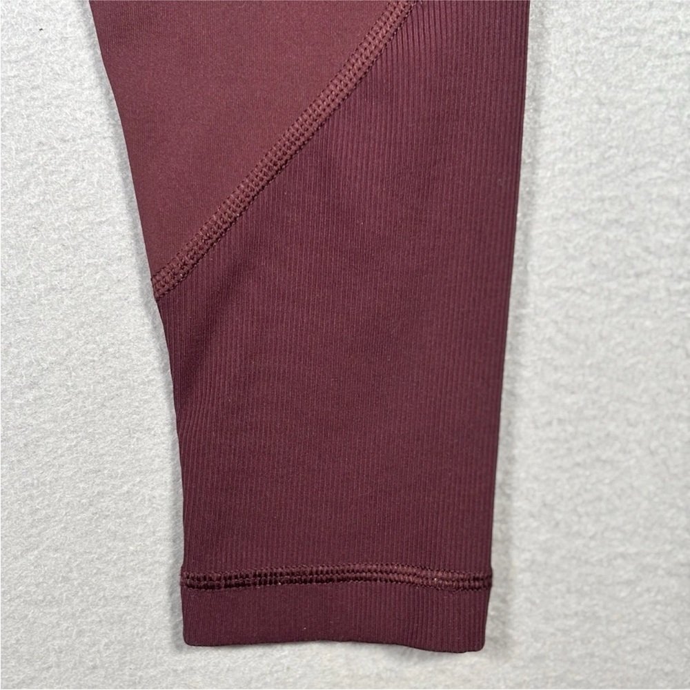 Lululemon Drop It Like It’s Hot Leggings Women’s 6 Burgundy Athlesure Workout - Picture 4 of 10